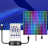 Panel LED Flexible WS2812B de 8*8/16*16/8*32 Direccionable Individualmente, DC5V, con Controlador de Música USB de 28 Teclas, BT/WIFI