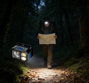 <span class=keywords><strong>Lampe</strong></span> <span class=keywords><strong>frontale</strong></span> LED <span class=keywords><strong>puissante</strong></span> 800 <span class=keywords><strong>lumens</strong></span>, haute luminosité, étanche IP54, pour le camping, la réparation automobile, la course à pied, l'éclairage d'urgence en extérieur - Product Image 4