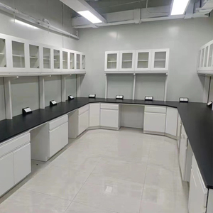 Chất lượng cao phòng thí nghiệm băng ghế dự bị thép phòng thí nghiệm làm việc bảng nhựa Phenolic phòng thí nghiệm hàng đầu treo tường băng ghế dự bị với bồn rửa - Product Image 5
