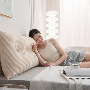 Coussins <span class=keywords><strong>de</strong></span> tête <span class=keywords><strong>de</strong></span> <span class=keywords><strong>lit</strong></span> en velours corail <span class=keywords><strong>Grand</strong></span> dossier Coussinets <span class=keywords><strong>de</strong></span> soutien lombaire Tapis Tatami <span class=keywords><strong>pour</strong></span> étudiant Lecture Repose-<span class=keywords><strong>lit</strong></span> Oreillers - Product Image 2