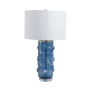 Lampada da Tavolo con Bolle di Vetro e Base Texturizzata per Camera da Letto, Soggiorno, Scrivania, Arredamento Glamour - Product Image 3