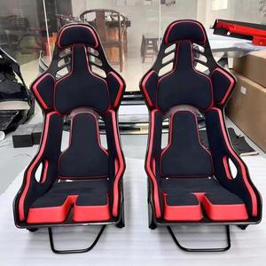 Asiento Deportivo de Fibra de Carbono para Podium Cf <span class=keywords><strong>Recaro</strong></span>, Tapizado en Tela Naranja, Servicio Personalizado Completo para <span class=keywords><strong>Renault</strong></span> Megane - Product Image 4