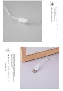 Cadre photo personnalisé en bois gravure laser acrylique lampe à LED 3D pour chambre salon décoration artistique Valenti de Noël - Product Image 3