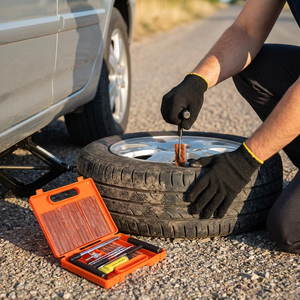 <span class=keywords><strong>Kit</strong></span> de réparation de pneus tubeless professionnel en acier au carbone, 30 pièces, modèle A8, <span class=keywords><strong>kit</strong></span> de réparation de crevaison d'urgence pour <span class=keywords><strong>voiture</strong></span>/moto TOOLON - Product Image 2