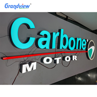 Panneau publicitaire pour entreprise, enseigne murale 3D, logo lumineux LED, enseigne à lettres, enseigne lumineuse LED extérieure personnalisée pour devanture de magasin