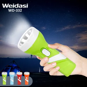 Wiederauf ladbare und tragbare Not lampe aus hochwertigem Kunststoff, leistungs starke Camping-LED-Taschenlampe mit Stecker