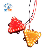 Feu de signalisation universel LED de sécurité pour voiture, forme triangulaire ou carrée, haute luminosité, pour pare-chocs arrière et feux stop
