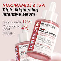 Nouveau Sérum Visage Anti-Âge Éclaircissant avec 30% de Vitamine C, 5% de Niacinamide et 10% de Vitamine E pour les Soins de la Peau