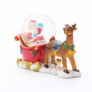 Glas Schneekugel Kunden spezifische Wasserball Souvenir Weihnachts hirsch & Santa Calus Geschenk Harz Schneekugel mit Weihnachts mann - Product Image 3