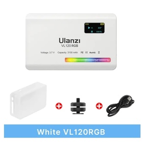 Lampe vidéo LED RVB Ulan <span class=keywords><strong>Qi</strong></span> VL120, lumière d'appareil photo pleine couleur rechargeable 3100 mAh, intensité réglable 2500-9000K, panneau lumineux - Product Image 6