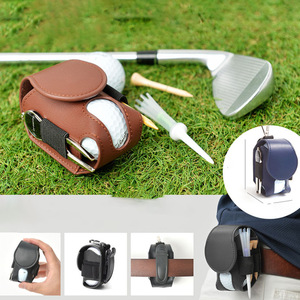 Japanese style portable <b>golf</b> bag with waist strap, made of PU leather. - Product Image 5