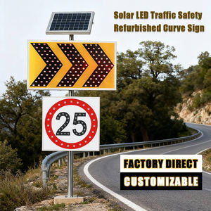 Vendita calda 650mm 850mm segnale di avvertimento per il traffico stradale IP65 impermeabile lampeggiante solare limite di velocità 30 <span class=keywords><strong>LED</strong></span> - Product Image 1