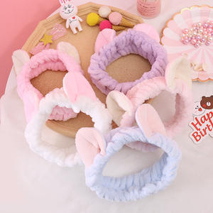 Bandeaux corail en molleton pour le visage, cerceau de <span class=keywords><strong>tête</strong></span>, oreilles de chat, dessin animé, accessoires de coiffure pour filles <span class=keywords><strong>et</strong></span> enfants - Product Image 6