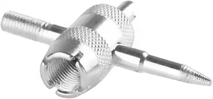 Clé à valve de pneu, outils de démontage de tige de valve, outil de réglage de valve, métal argenté - Product Image 2