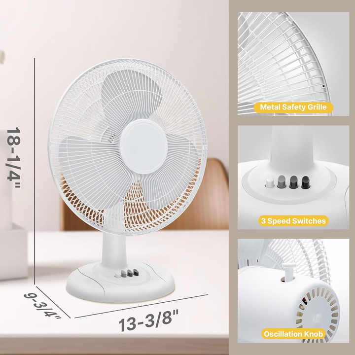 Home Appliance Electric 16 Inch Rechargeable AC DC Stand Fan with Night Light Multi-function