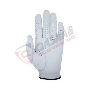 2025 Logo personnalisé blanc-couleur coloré doux cuir véritable Cabretta peau de daim de haute qualité-cuir maillé-gants de golf - Product Image 3