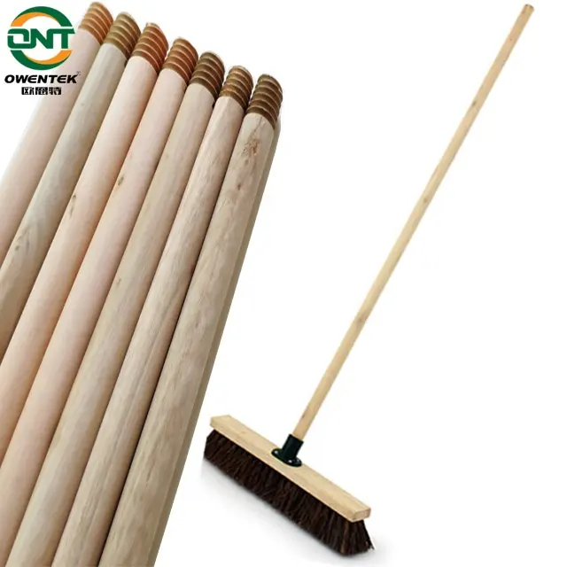 Eucalyptus wooden stick handle broom in italy