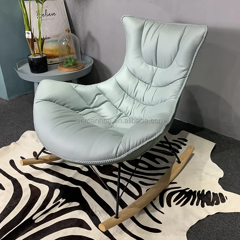 Bedroom Rocking Leisure Chair Designer Long Backrest Recliner New Model Soft Living Room Furniture
