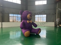 Ours en peluche gonflable géant floqué, couleur personnalisée, modèle d'ours en peluche gonflable assis pour la décoration de centres commerciaux, mariages et événements
