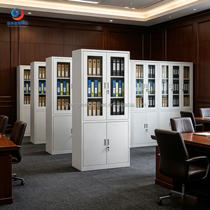 Armoire de classement en acier robuste moderne, pliable, avec étagères réglables, organisateur de rangement pour bureau, école, extérieur, cuisine, salle de sport, entrepôt - Product Image 5