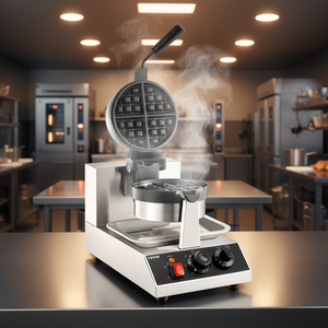 Gaufrier rond commercial Vevor 1300W, électrique, rotatif, antiadhésif, 120V, avec minuteur - Product Image 2