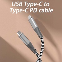 Cable de Datos USB 3.2 Gen2 Tipo-C a Tipo-C con Trenzado de Nailon, 100W 3A/5A, Carga Rápida PD, 1M/2M para Impresora