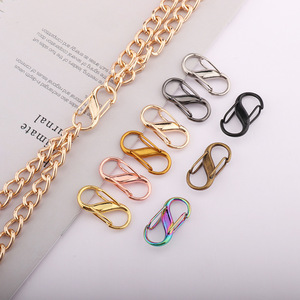 Chaîne de sac DIY, boucle réglable, fermoir métallique, extension de chaîne de sac, raccourcissement, fermoir en forme de S, porte-clés, fermetures <span class=keywords><strong>éclair</strong></span>, clips, antivol - Product Image 1