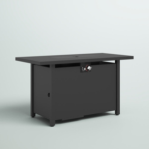 Mesa de Fogata para Exteriores de Acero, 25 H x 42 W, Alimentada por Gas Propano, Diseño Moderno, Recubrimiento en Polvo Gris, Independiente - Product Image 6