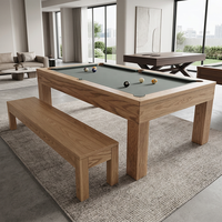 Table de jeu tout-en-un 3-en-1 : se transforme en billard, ping-pong et table à manger pour la maison