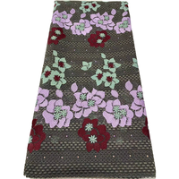 Kain Brokat Tulle Bordir Bunga 3D Berkualitas Tinggi NI.AI Asoebi Swiss Net Lace Afrika, Kain Brokat Afrika