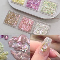 Paillettes irisées irrégulières style influenceur pour nail art, nouveau modèle HZ091 ultra-fin et cassable, vente en gros disponible
