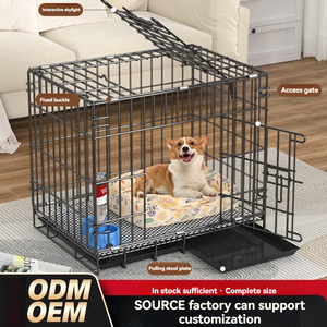 بيوت معدنية عالية الجودة جريئة قابلة للطي لنقل الحيوانات الأليفة كلب وحمام متوسط الحجم - Product Image 2