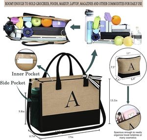 Sacs de jute réutilisables écologiques en PVC fourre-tout à fermeture éclair à la mode et sac à dos pour emballage de voyage cadeaux prix bon marché - Product Image 2