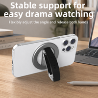 Support magnétique en alliage d'aluminium Q5-A pour anneau de maintien et support de téléphone pour bureau, lit et usage au bureau