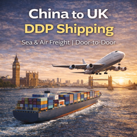 Expédition de fournitures pour animaux de compagnie de Chine vers le Royaume-Uni, fret maritime DDP LCL + Express, service d'agent d'expédition porte-à-porte avec assistance 24h/24 et 7j/7