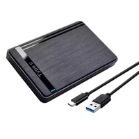 Caja Externa para Disco Duro Móvil de 2.5 Pulgadas, SSD, SATA, Interfaz Micro USB 3.0, Sin Herramientas, Color Negro