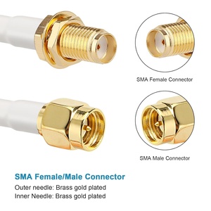 <span class=keywords><strong>Cable</strong></span> de extensión SMA cuádruple de 2m con 195 SMA macho a hembra RG195 <span class=keywords><strong>Cable</strong></span> de antena coaxial Cables de comunicación - Product Image 3
