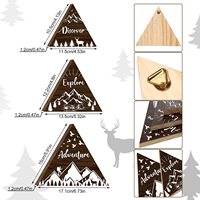 Ensemble de 3 panneaux en bois sur le thème de la montagne, décoration rustique pour la forêt, décoration murale pour cabane, maison, chambre d'enfant, cadeau