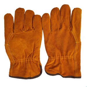 Gants de soudage en cuir de vachette double couche Kyushu, doublés polaire, style court, pour l'industrie de la soudure - Product Image 3