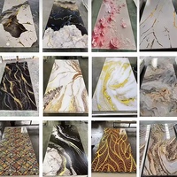 Panneau mural en PVC ignifuge, alternative au marbre, style européen, pour chambre à coucher et salon, décoration murale intérieure, panneau de douche