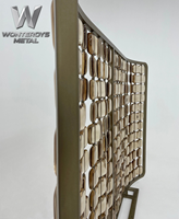 Cloison en verre artistique en acier inoxydable avec finition PVD, élégante cloison de séparation pour hôtel, restaurant, bureau, centre commercial, design d'intérieur