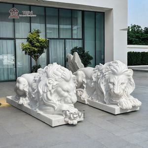 Sculpture en <span class=keywords><strong>pierre</strong></span> réaliste Sculpture animale <span class=keywords><strong>Statue</strong></span> de <span class=keywords><strong>lion</strong></span> endormi en marbre - Product Image 6