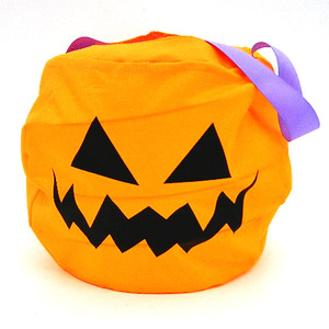 Disfraces de fiesta Qiankun, bolsa de dulces de Halloween, talla única, naranja y negro, asa comprimible con resorte, accesorios de fiesta para niños - Product Image 4