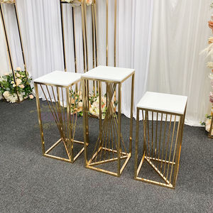 Nordic Creative Wrought Iron Floor Bracket Wedding Cake <b>Table</b> Simple Design Gold Flower Green Plant Living Room <b>Decoration</b> - Product Image 1