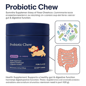 อาหารเสริมสำหรับสุนัข OEM พรีไบโอติกส์ โปรไบโอติกส์ ชนิดเคี้ยว ช่วยเสริมภูมิคุ้มกัน บำรุงสุขภาพลำไส้ เอนไซม์ย่อยอาหาร บรรเทาอาการแพ้ อาการคัน ขนมขบเคี้ยวสำหรับสัตว์เลี้ยง - Product Image 5
