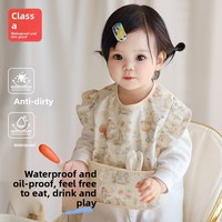 Bavoirs pour bébé et nourrisson, imperméables, anti-taches, en polyester, unisexe, sans manches, dos nu, imprimé animal mignon, bavoir pour enfants