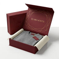 Book Shape Clothing Extension Rigid Coated Recyclable Clothing Magnetic Flap Lid Gift Paper Box Packaging Boxes