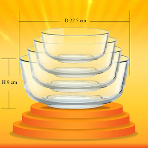 Vente <span class=keywords><strong>en</strong></span> gros de bols <span class=keywords><strong>en</strong></span> <span class=keywords><strong>verre</strong></span> borosilicate transparent épais, adaptés au micro-ondes, ensembles de bols à salade de fruits pour la cuisine et les pique-niques - Product Image 6