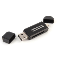 Adaptateur Micro USB OTG, 4 en 1, pour USB A TF, lecteur de carte SD