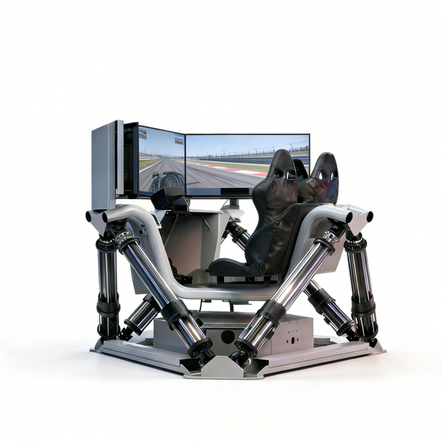 Top Quality Hexapod Motion Racing Simulator Stable Dual Seat Driving Rig with Reinforced Steel Frame for Competitive Play